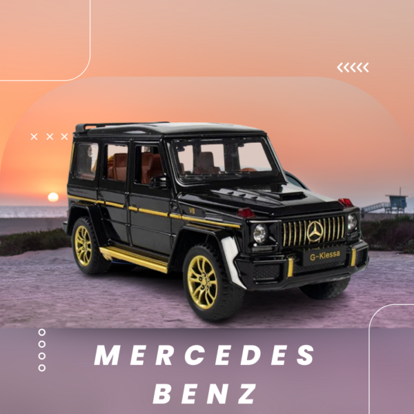 Mercedes Benz G-Class Metal Model Diecast Car – Black Scale 1:24