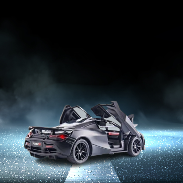 McLaren 720s Model Metal Diecast Car - Silver Scale 1:32