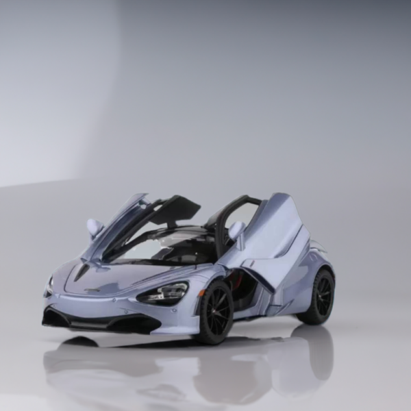 McLaren 720s Model Metal Diecast Car - Silver Scale 1:32 - Image 1