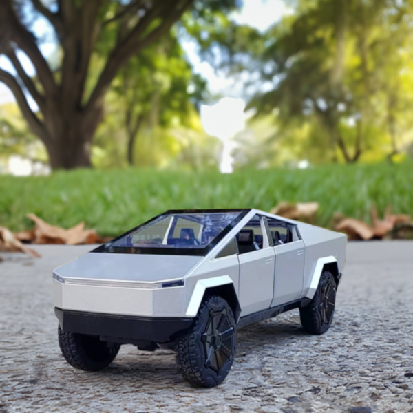 Tesla Cybertruck Metal Die-Cast 1:36 Scale Model – Silver - Image 3