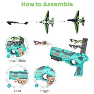 Flying Airplane Toy for Kids | Foam Plane with Air Battle Gun - Image 2