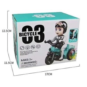 Stunt Tricycle Toy for Kids – Bump & Go Action with Flashing Lights & Music - Image 2