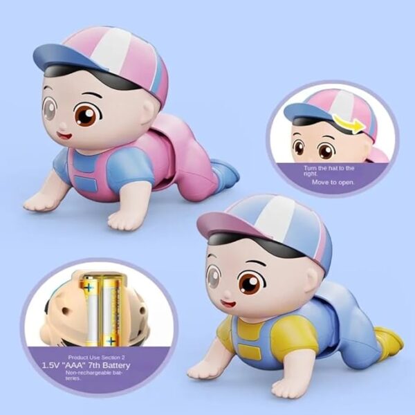 Musical Cute Mini Crawling Baby Electric Mini Climb Toy - Image 2
