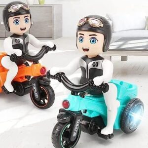 Stunt Tricycle Toy for Kids – Bump & Go Action with Flashing Lights & Music - Image 3