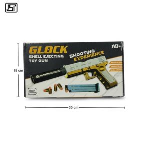 G Lock Gun-Shell ejecting Toy Gun Pistol with Silencer - Image 5