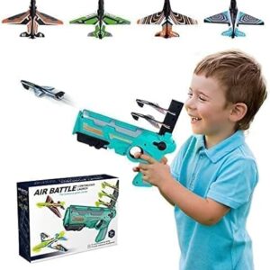 Flying Airplane Toy for Kids | Foam Plane with Air Battle Gun - Image 4