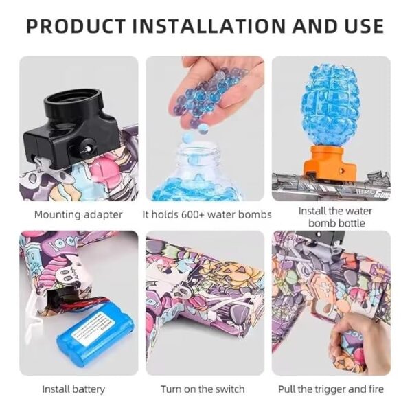 Shooting Elite Gun for Kids with Foam Balls & 5000 Water Bombs - Image 4