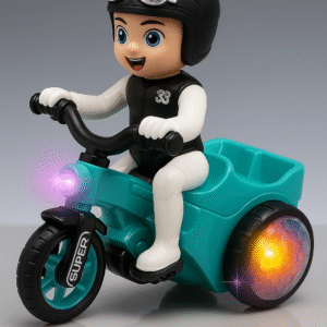 Stunt Tricycle Toy for Kids – Bump & Go Action with Flashing Lights & Music