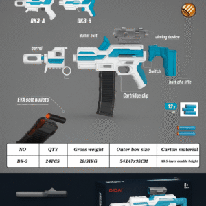 mp7 submachine gun toy – motorized foam dart shooting carbine