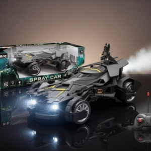 kid batman rc car with spray and remote control