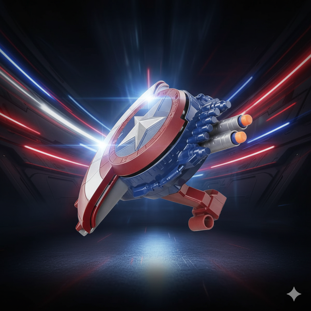 Kid Toy America Shield Toy Captain Blaster Reveal Gun with Soft Bullets | Multi - Image 1