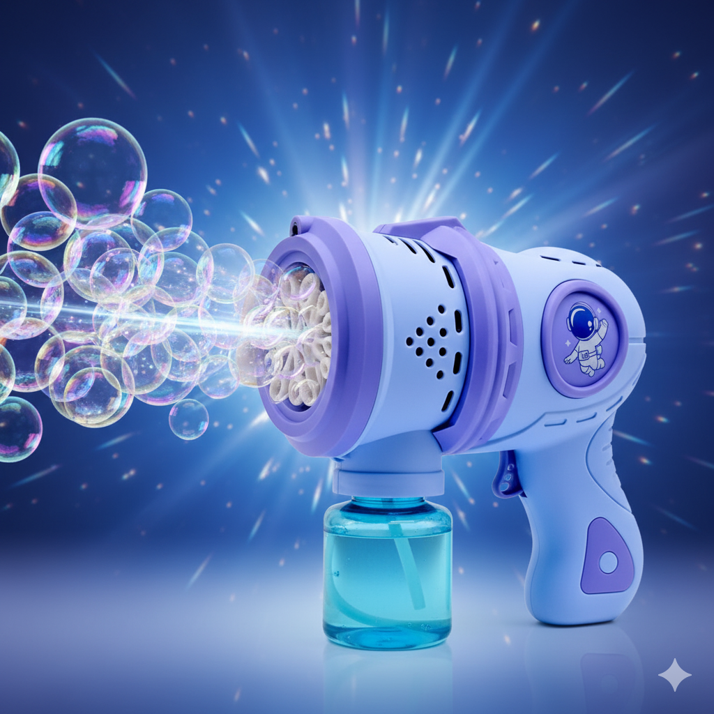 Bubble Gun Maker Toy for Kids | Automatic Leak-Proof Space - Image 1