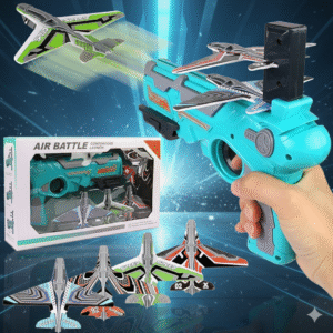 Flying Airplane Toy for Kids | Foam Plane with Air Battle Gun