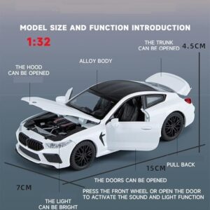 BMW Model Car 1:32 Exclusive Alloy Metal Pull Back Die-cast Car – White - Image 3
