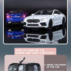 BMW Model Car 1:32 Exclusive Alloy Metal Pull Back Die-cast Car – White - Image 4