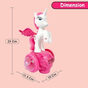 Unicorn Musical Toy for Kids – Bump and Go with 360° Rotation & Lights - Image 2