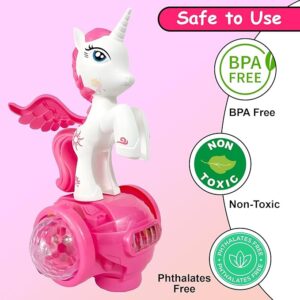 Unicorn Musical Toy for Kids – Bump and Go with 360° Rotation & Lights - Image 3
