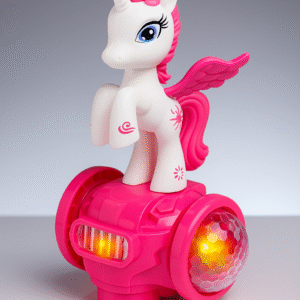 unicorn musical toy for kids – bump and go with 360° rotation & lights